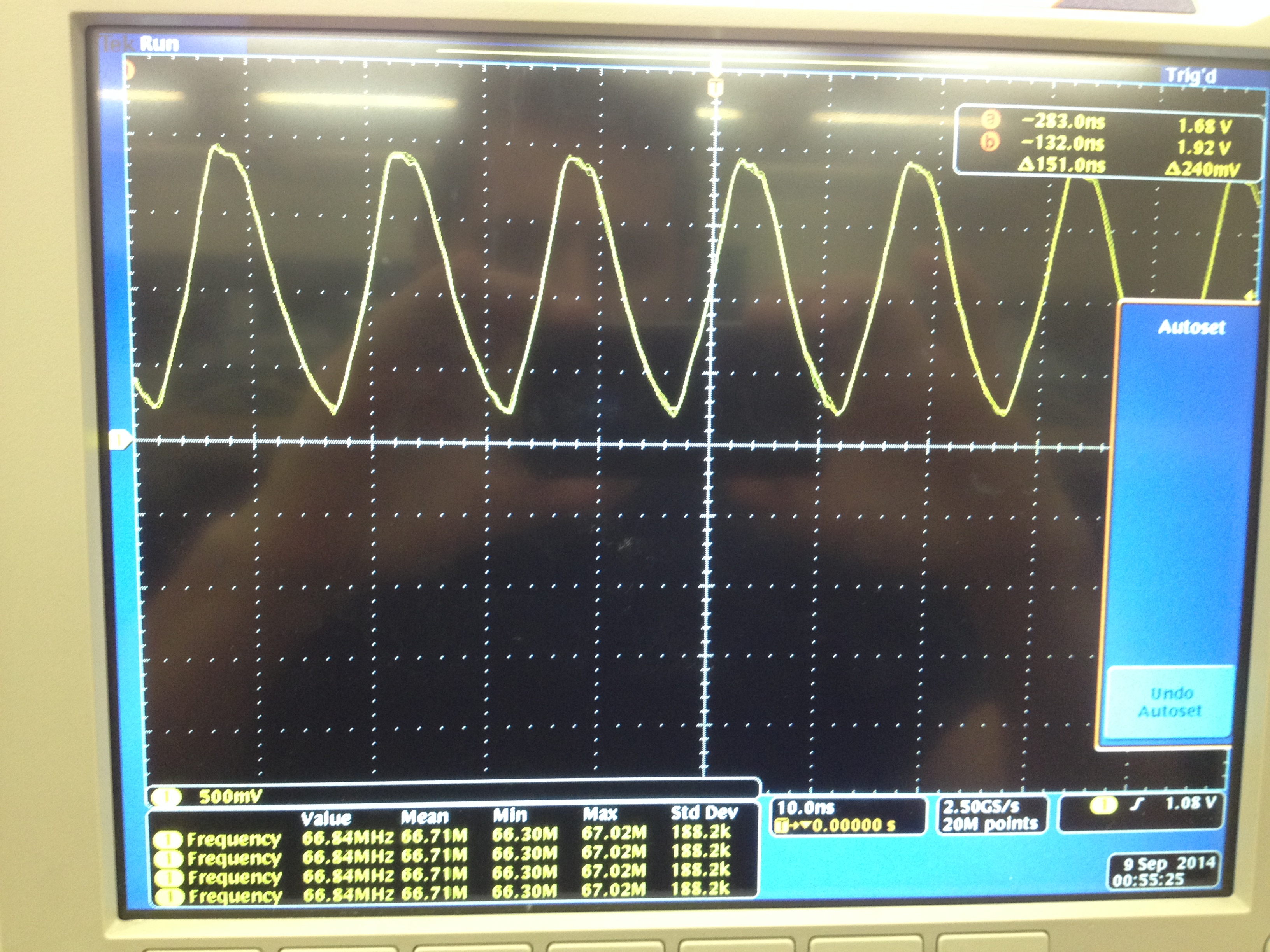 66Mhz Clock from PRU oscilloscope